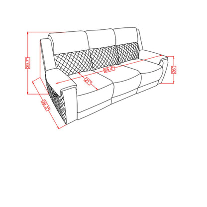 Alicia - Reclining Sofa - Gray