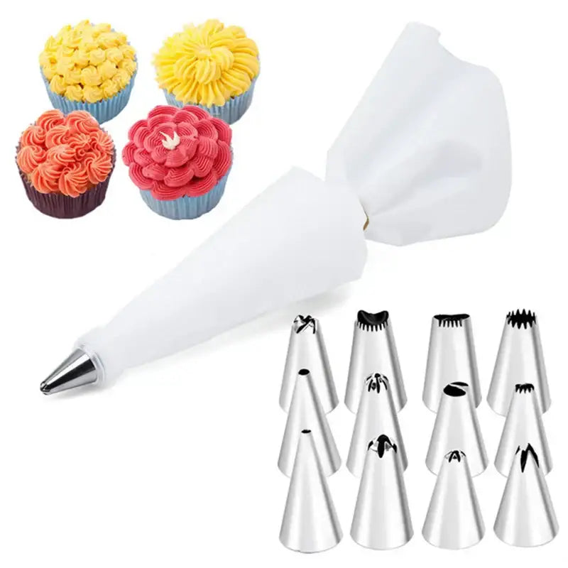 29-piece stainless steel cream puff nozzles set kitchen piping tools
