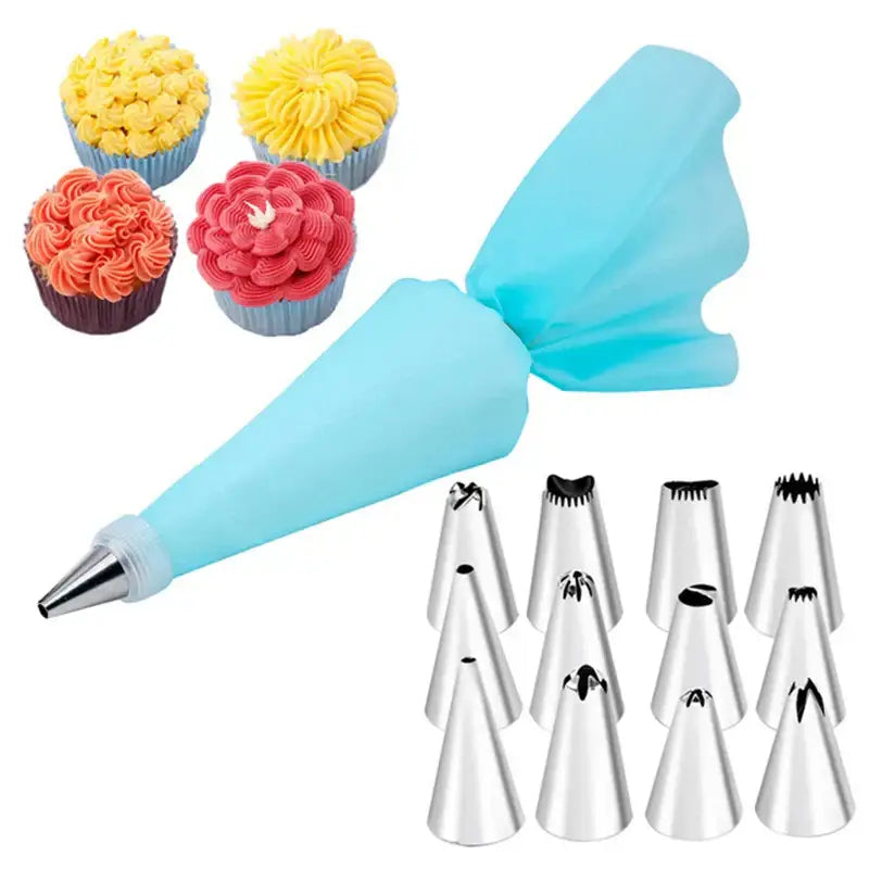29-piece stainless steel cream puff nozzles set kitchen piping tools
