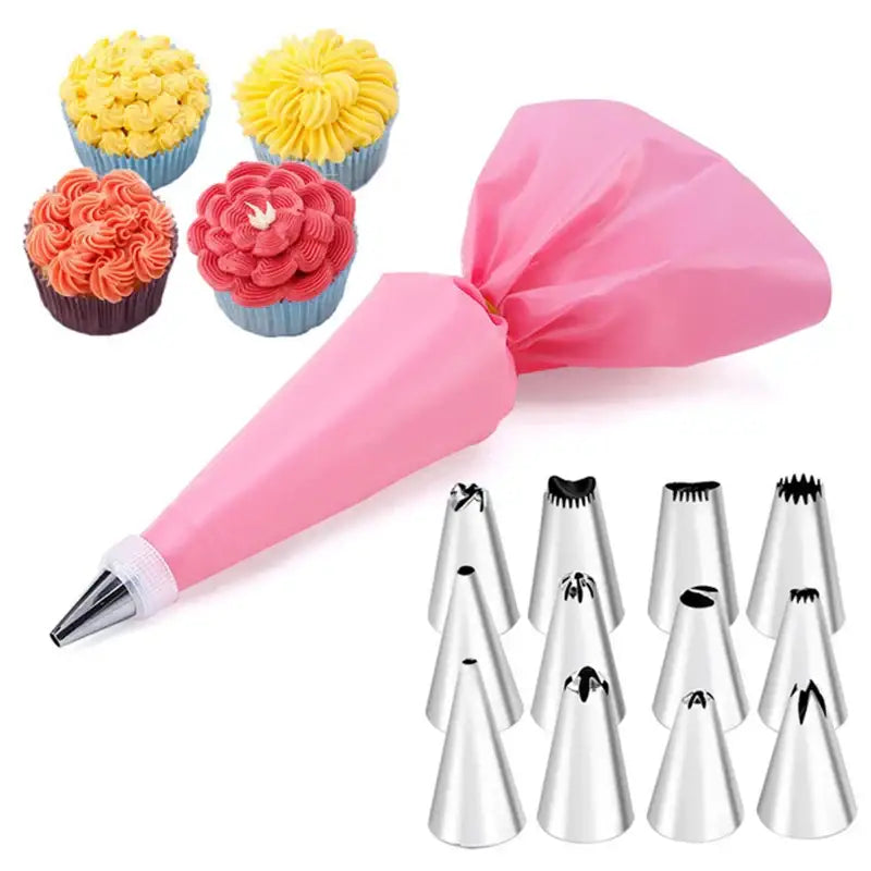 29-piece stainless steel cream puff nozzles set kitchen piping tools