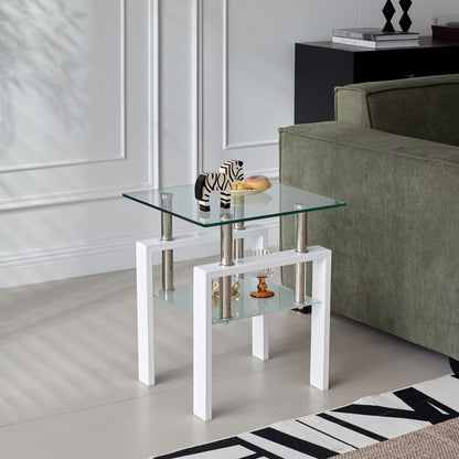 Tempered Glass Table With Storage