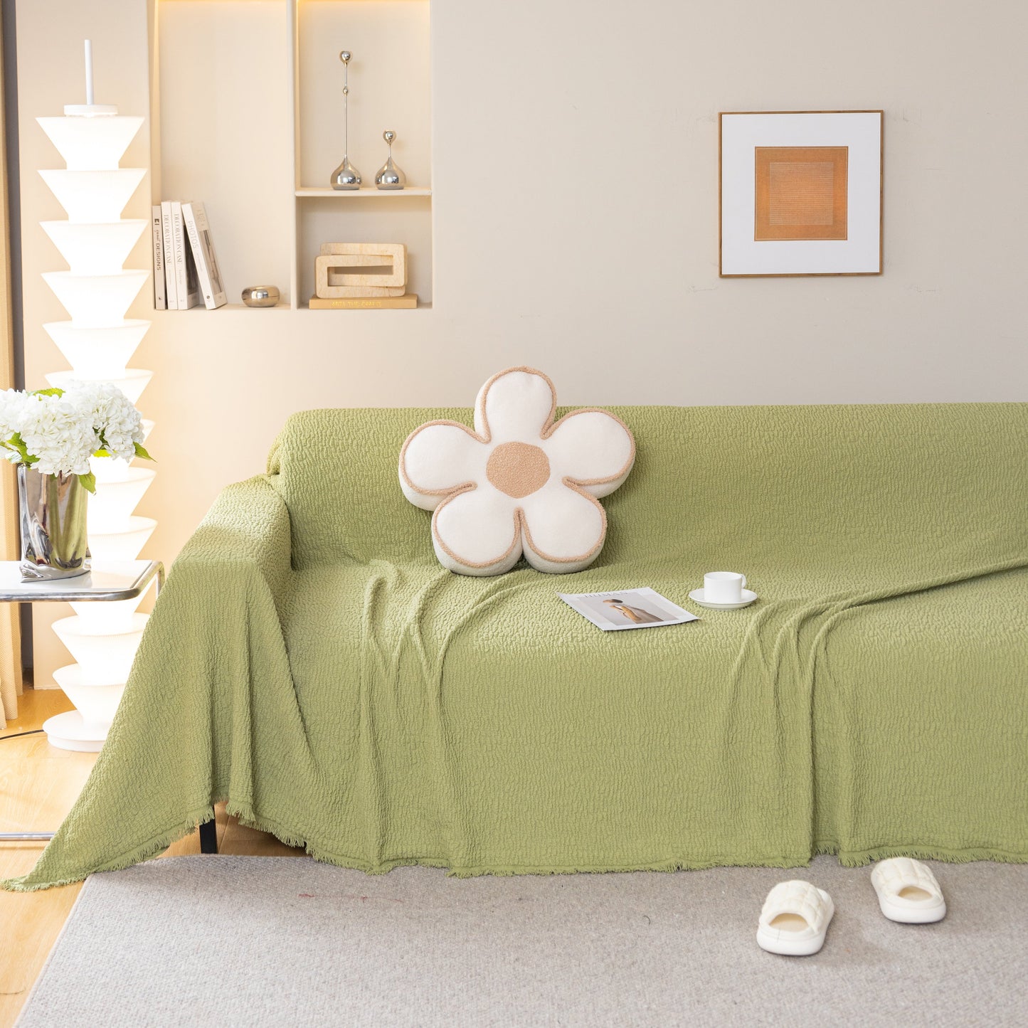 Sofa Throw Covers L-Shape Sectional Couch Cover for Dogs Cats Furniture Protector