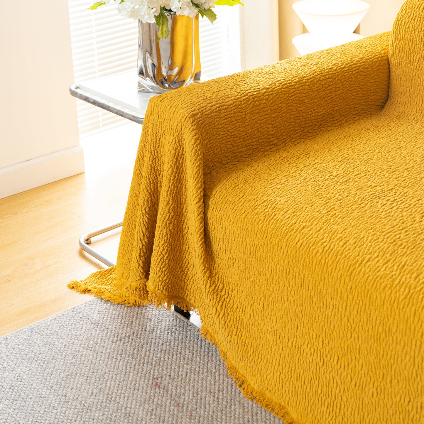 Sofa Throw Covers L-Shape Sectional Couch Cover for Dogs Cats Furniture Protector