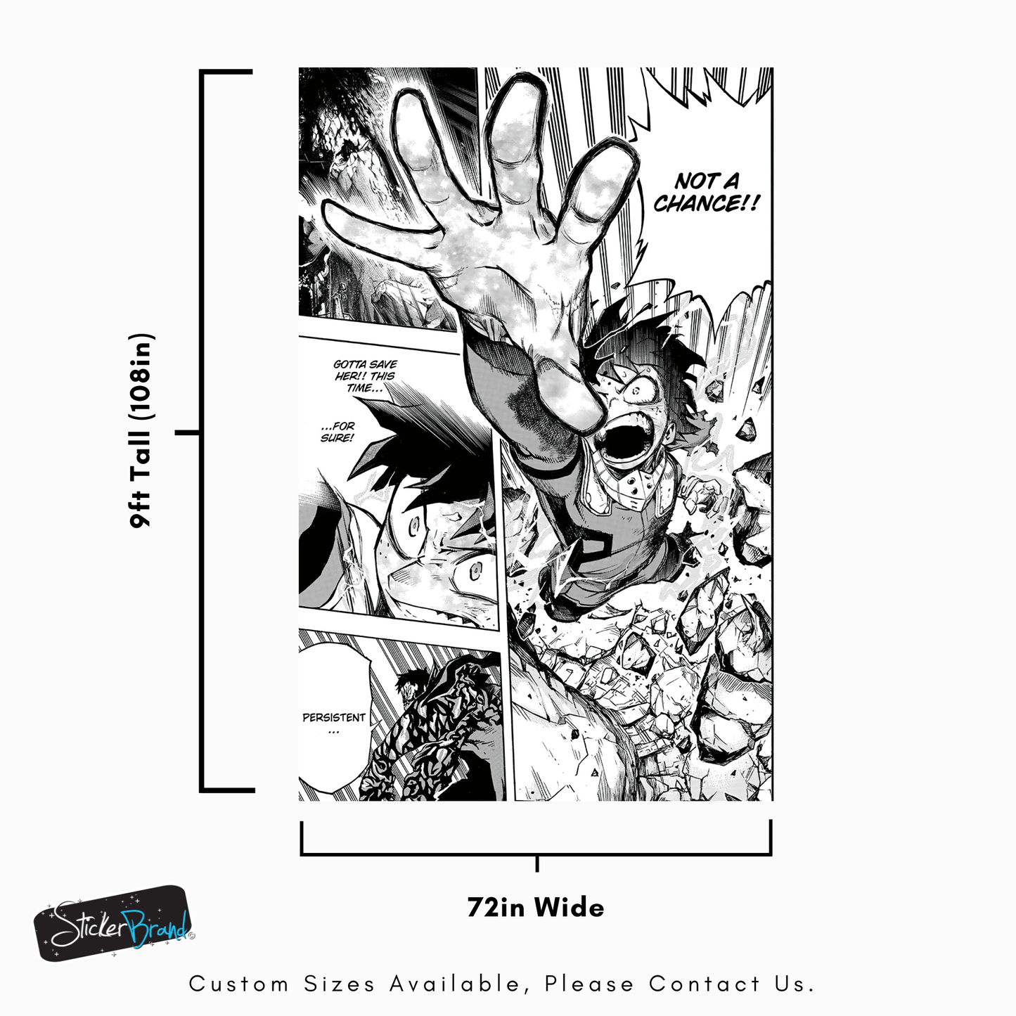 Midoriya Manga Panels Wallpaper Mural. #A1016
