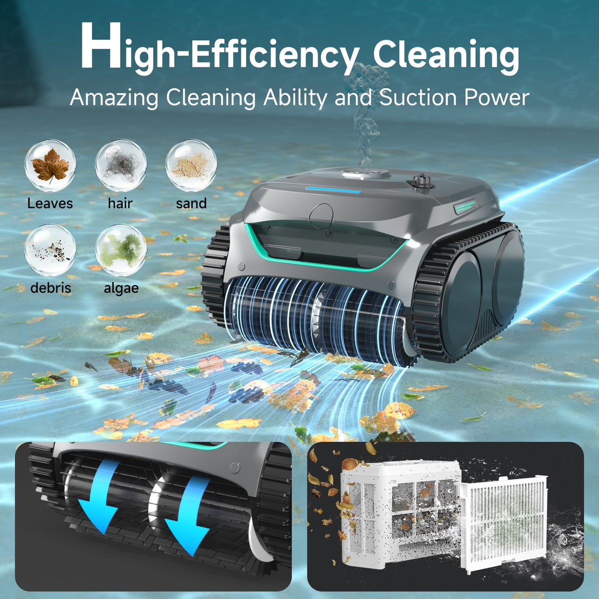 (2026 Upgrade) C2 Cordless Robotic Pool Cleaner