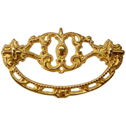 Elegant Cast Brass Victorian Bail Pull with Timeless Design in Two Finishes