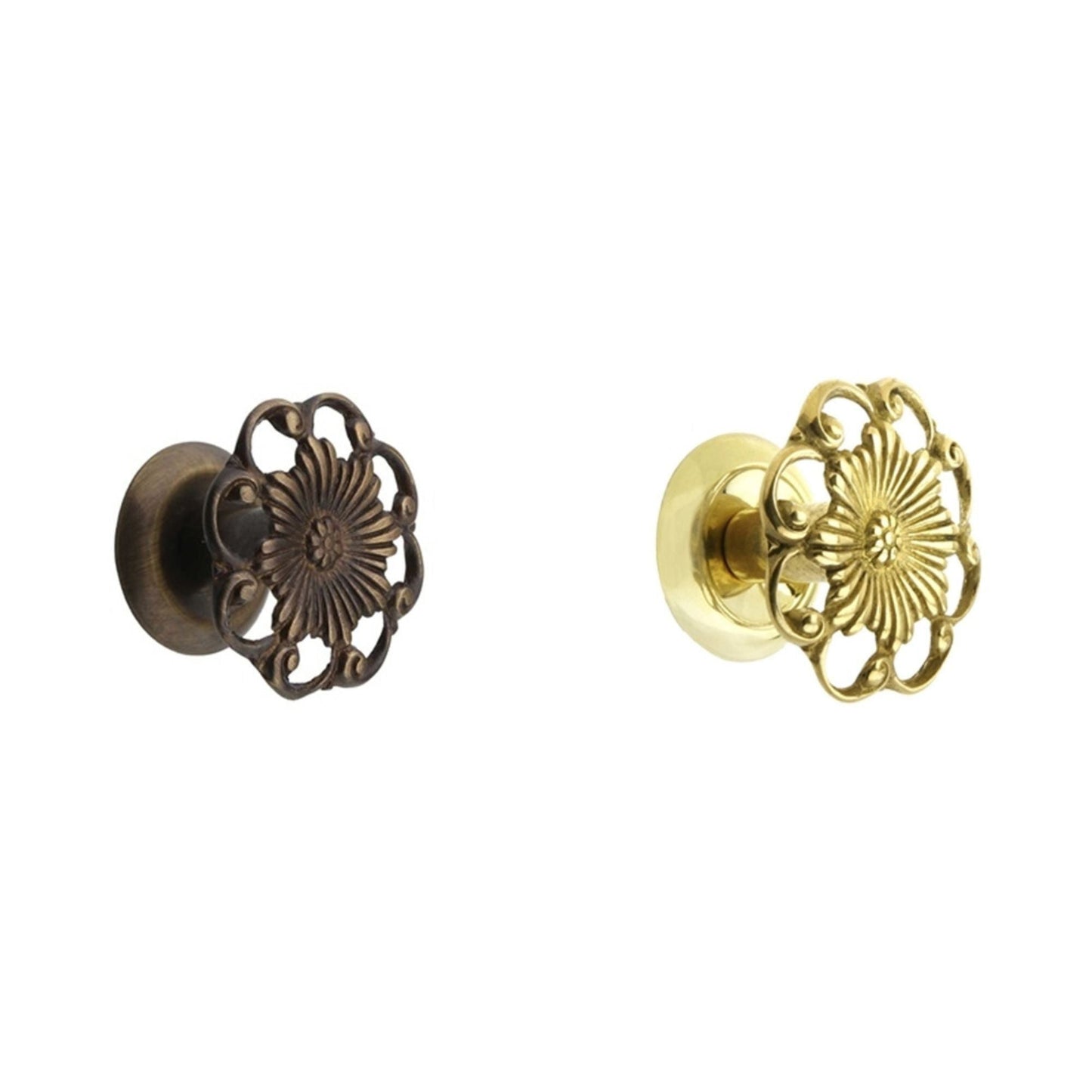 Ornate Cast Brass Knob