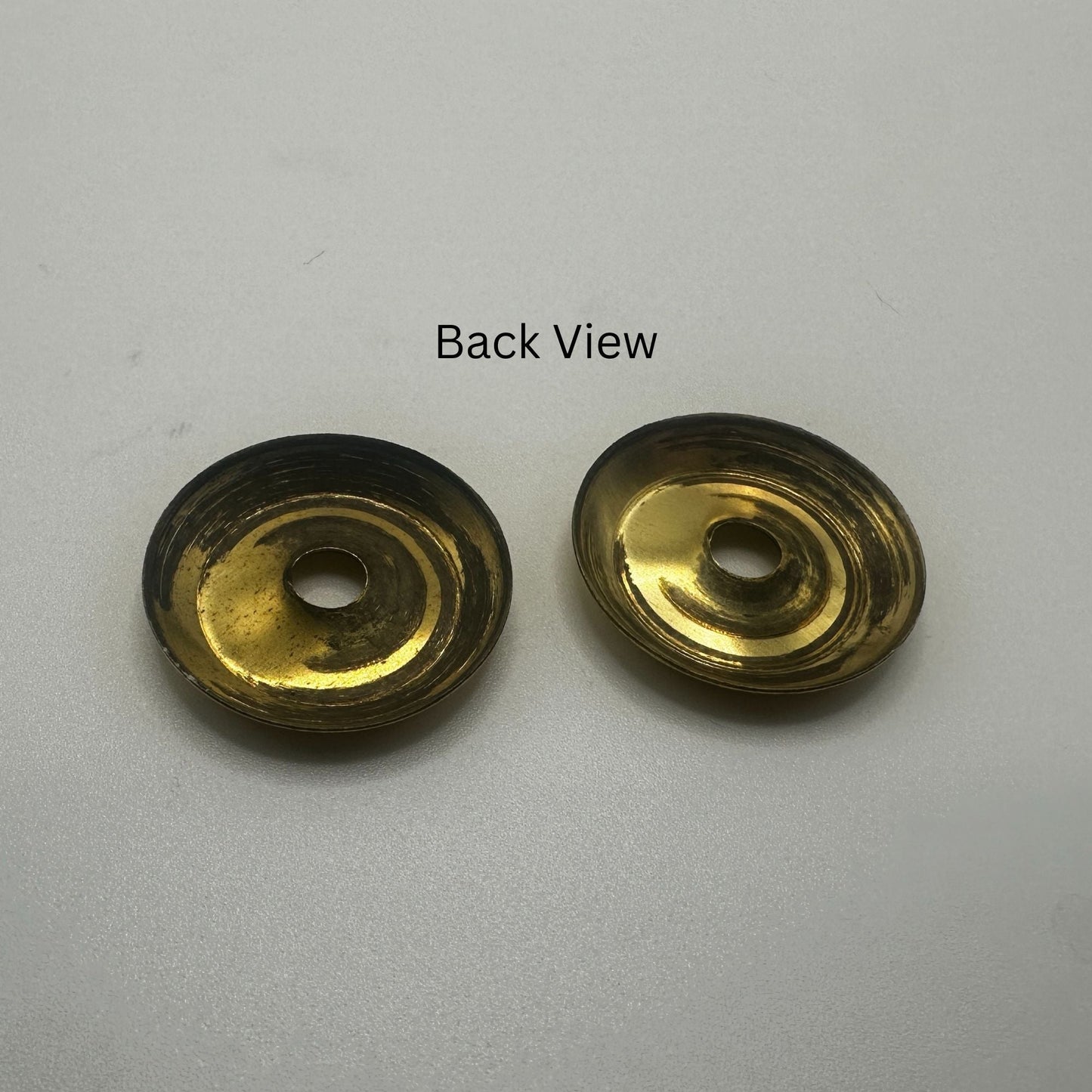 Simple Brass Backplate for Bail Pulls 15/16" Diameter, Sold in Pairs for Elegant Hardware Solutions