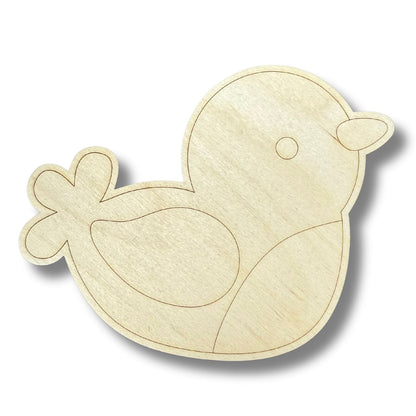 Unfinished Wood Etched Bird Shape | Paint By Line Crafts | up to 30" DIY