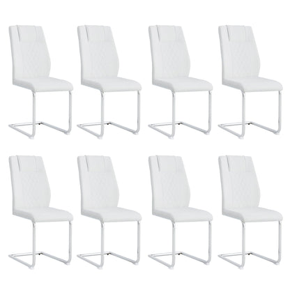 Modern Dining Chairs With Padded Seat, Metal Legs