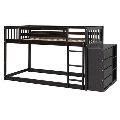 Bunk Bed With 4 Drawers And 3 Shelves