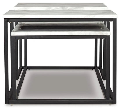 Donnesta - Occasional Table Set (Set of 3) - Gray / Black