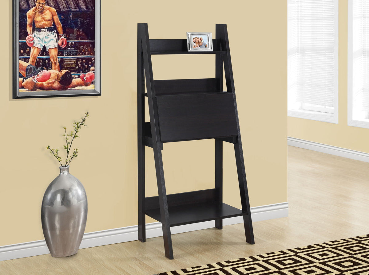 Computer Desk For Home Office, Laptop, Leaning, Storage Shelves