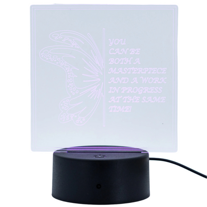 Inspirational LED Lighted Plaque | Multiple Sayings | Glowing Creation