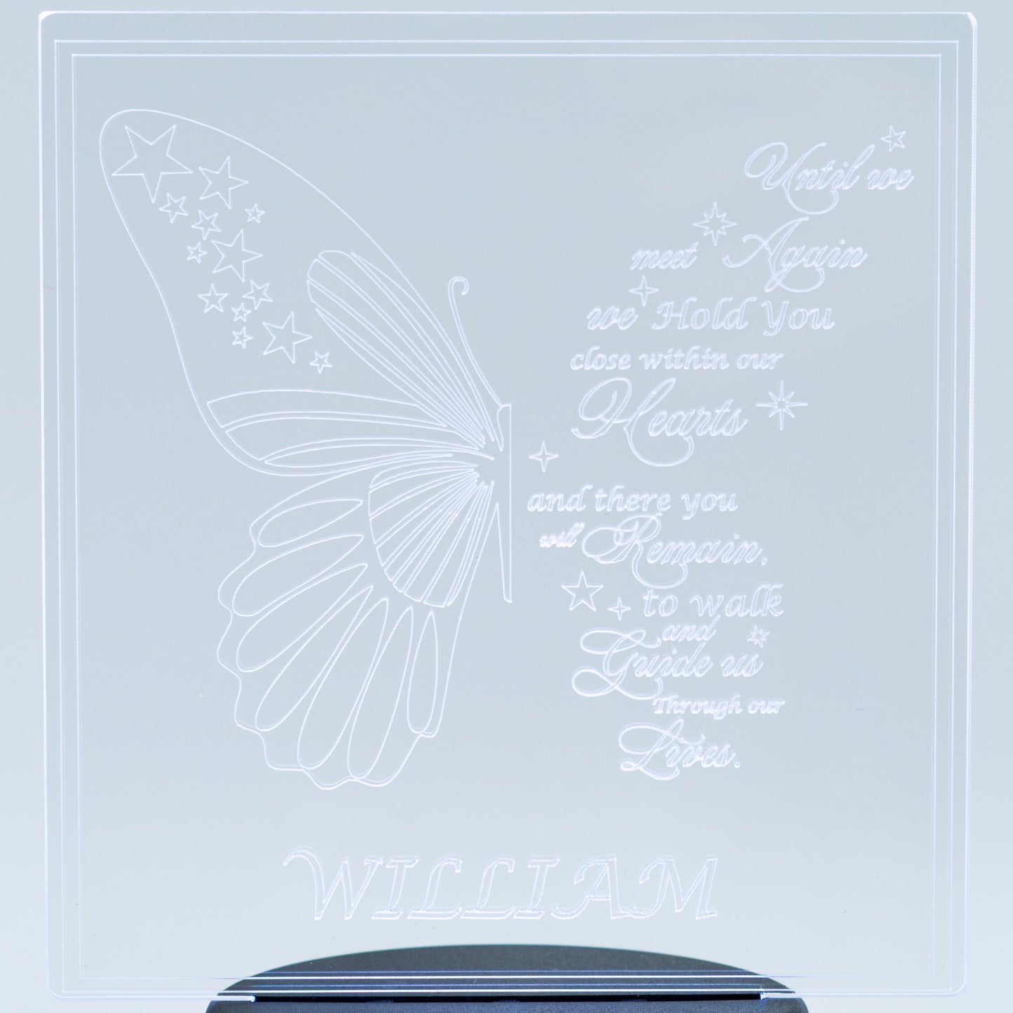 Customizable LED Lighted Memorial Plaque | Create Your Own | Glowing Creation