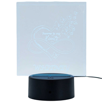 Customizable LED Lighted Memorial Plaque | Create Your Own | Glowing Creation