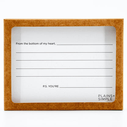 SALE | Simply Said From The Heart Postcard Set | 5 Cards | Plains + Simple