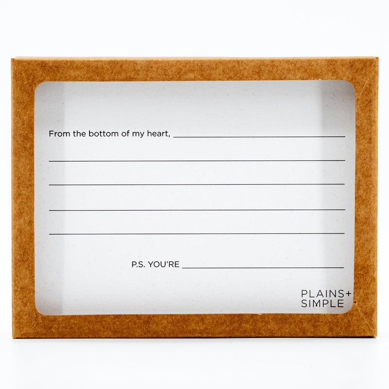 SALE | Simply Said From The Heart Postcard Set | 5 Cards | Plains + Simple