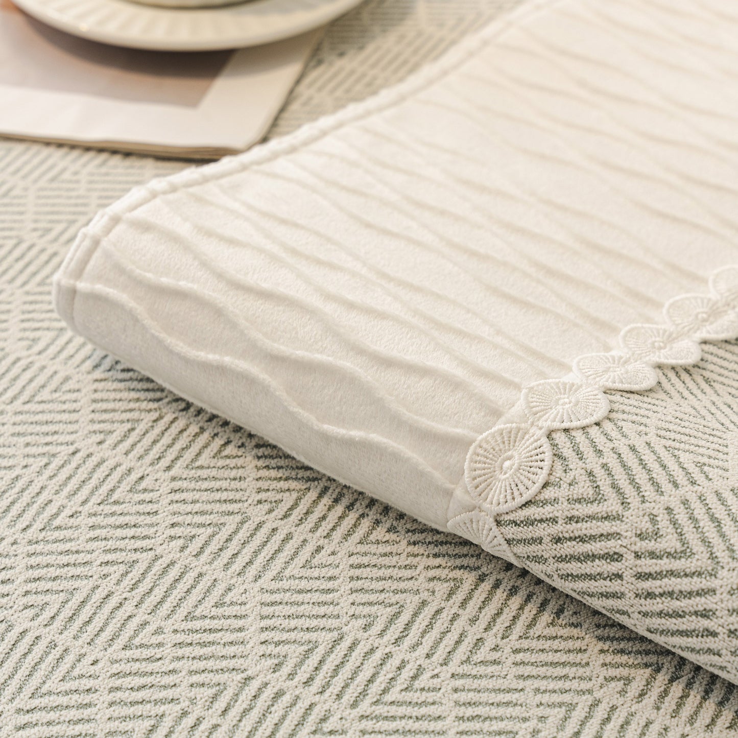 Herringbone Sofa Protector Cover, Non-Slip Couch Cover for Seat, Back & Arms