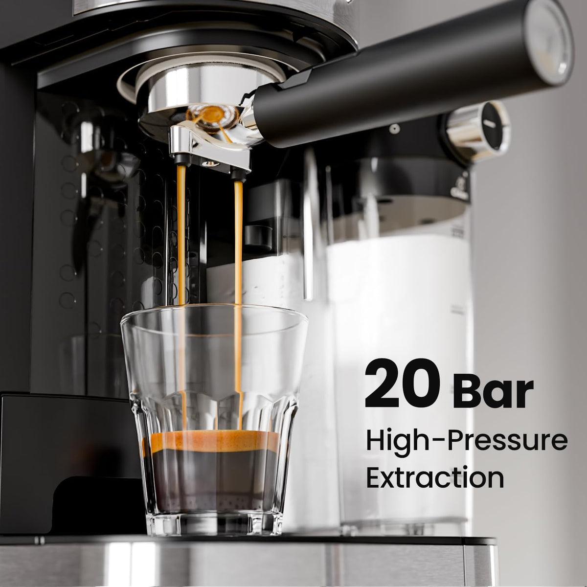 3 in 1 Professional Espresso Maker with Dual Heating System & Capsule Compatible CM8008