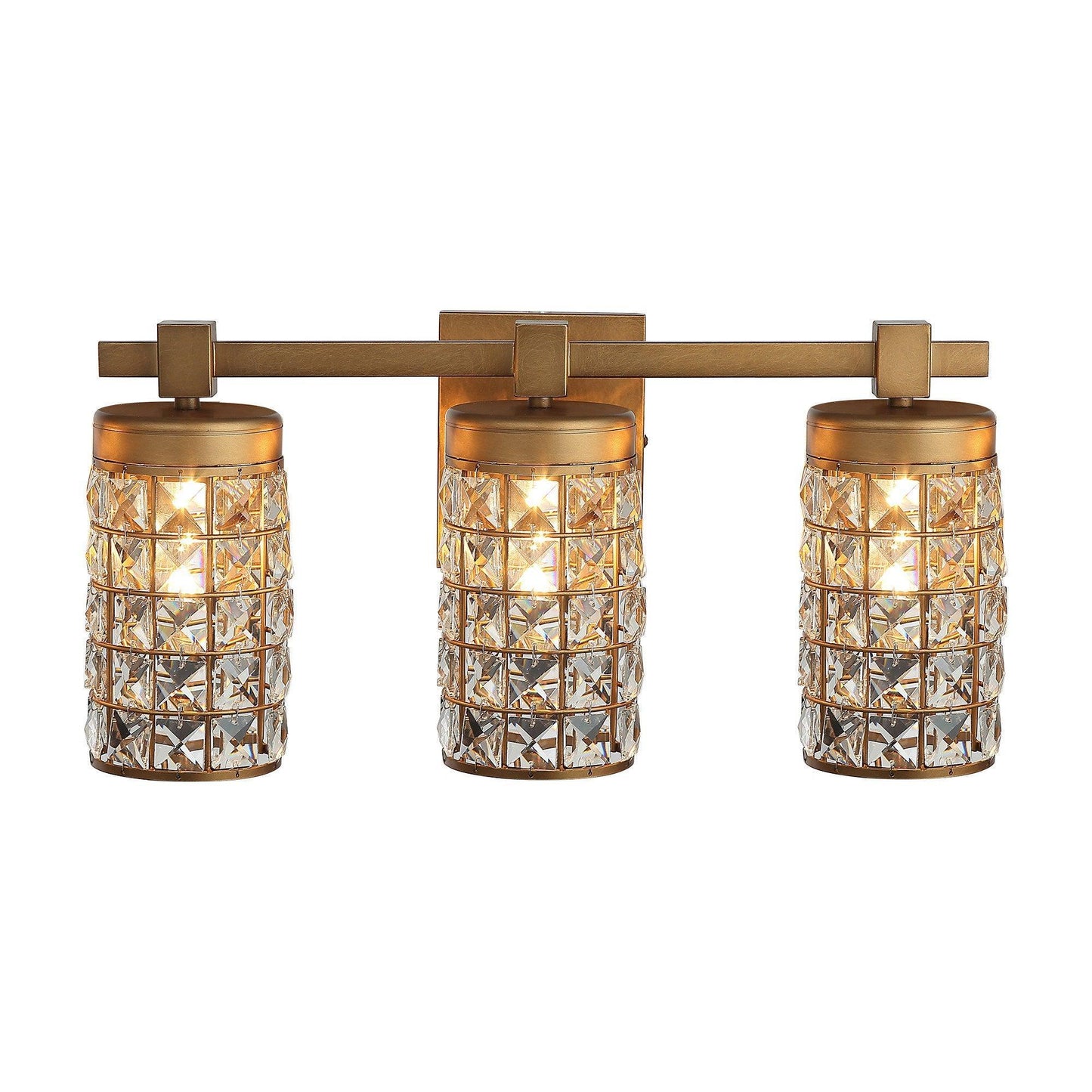 3-Light Modern Golden Linear Vanity Lights Wall Light