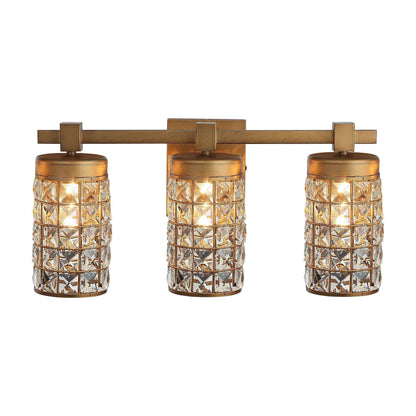 3-Light Modern Golden Linear Vanity Lights Wall Light