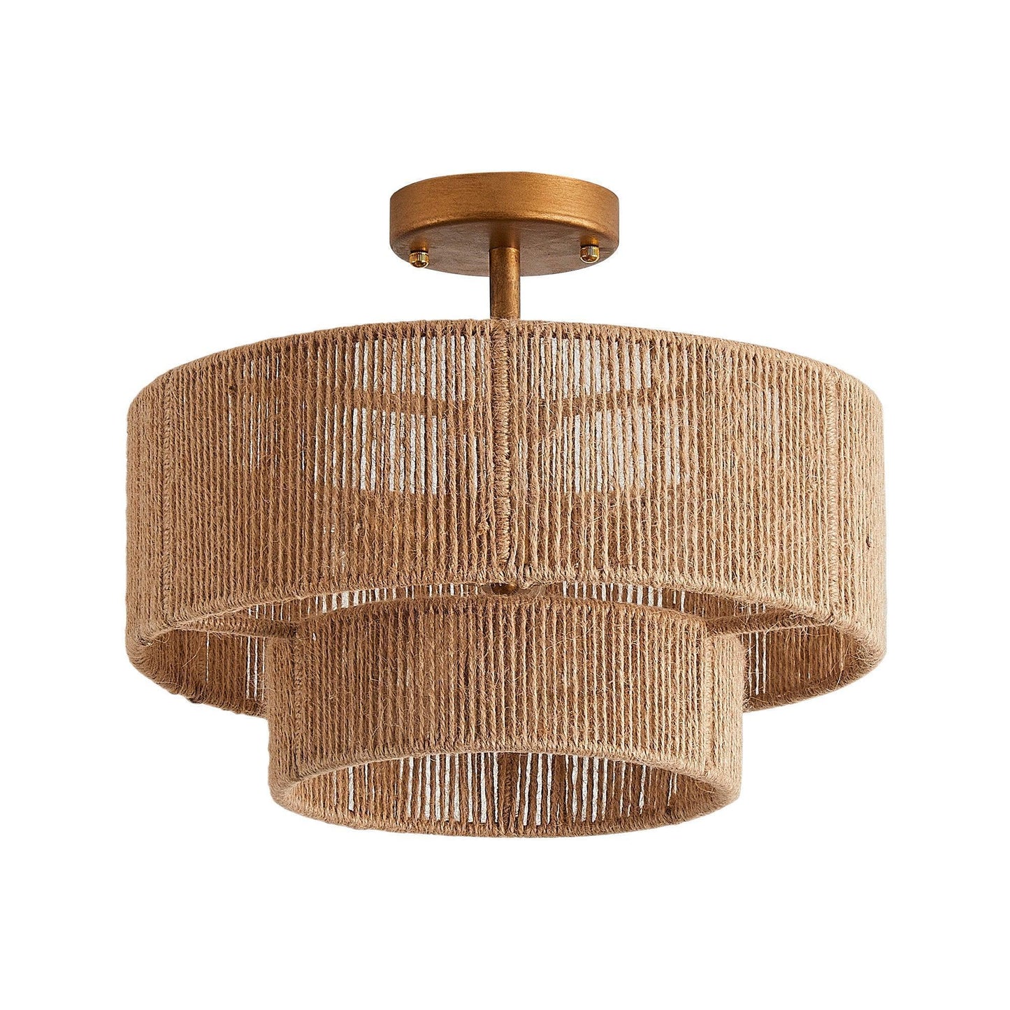 3-Light Traditional Farmhouse Wabi-Sabi Flush Mount Light