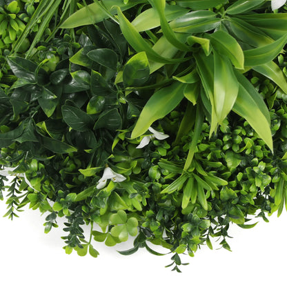 Artificial Green Wall Disc 30in – Black Frame – UV Resistant – Commercial Grade
