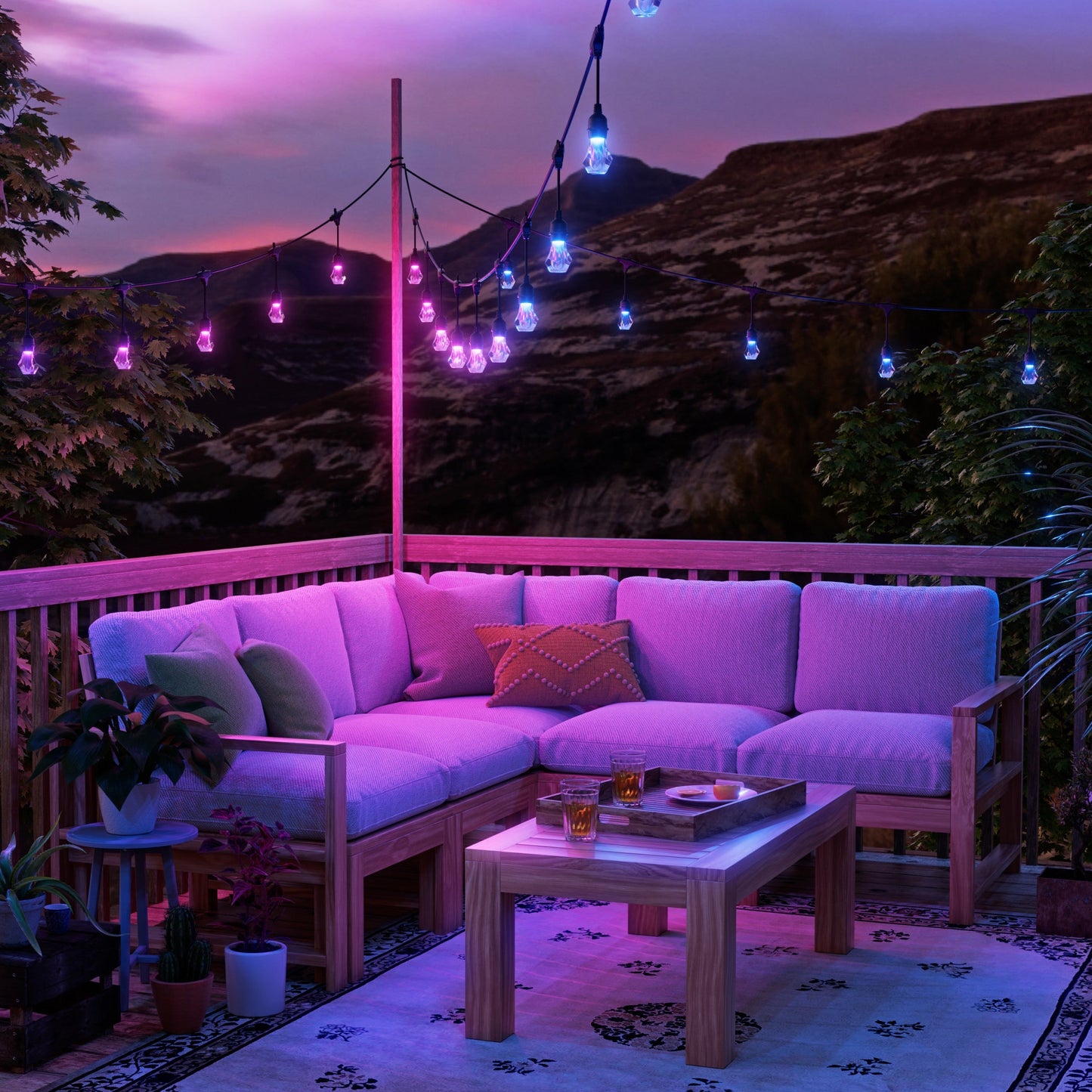 Matter Smart Multicolor Outdoor String Lights Smarter Kit 98ft (30m)