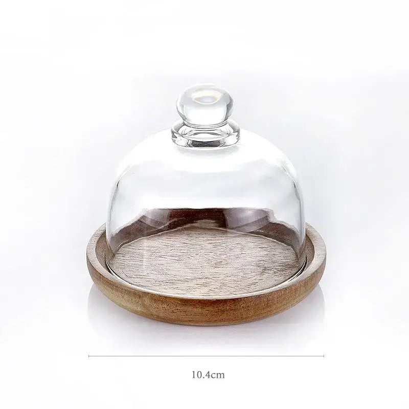 3 tier glass food storage containers with wood stand kitchen organizer