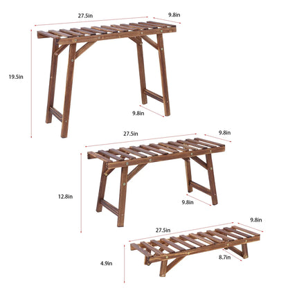 DecorBites™ 3 Tier Wood Ladder Plant Stand