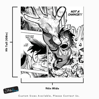 Midoriya Manga Panels Wallpaper Mural. #A1016