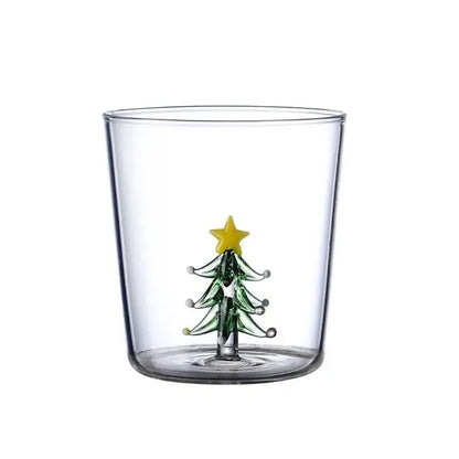 300ml 3d christmas tree wine glass – dining room holiday tumbler