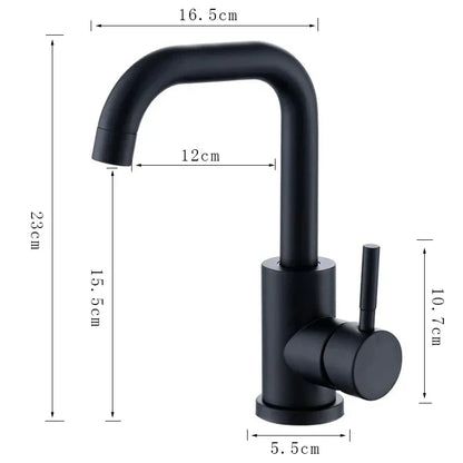 DecorBites™ 304 Stainless Steel Rotating Bathroom Sink Faucet