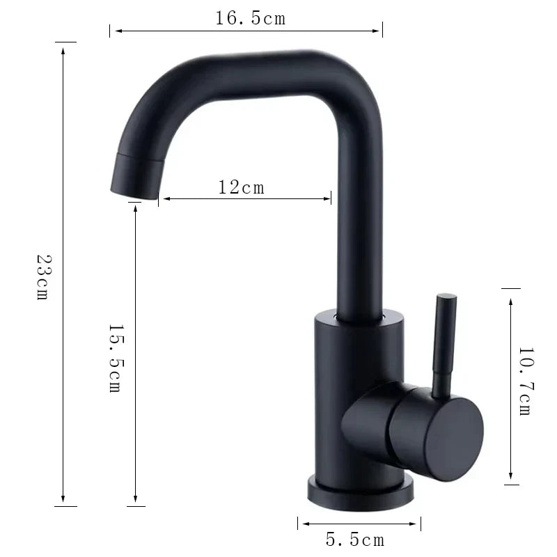 DecorBites™ 304 Stainless Steel Rotating Bathroom Sink Faucet
