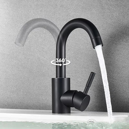 DecorBites™ 304 Stainless Steel Rotating Bathroom Sink Faucet