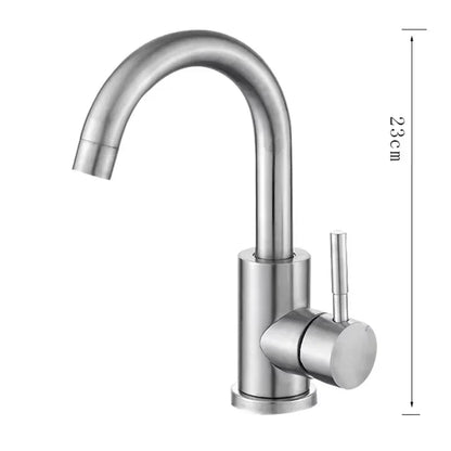 DecorBites™ 304 Stainless Steel Rotating Bathroom Sink Faucet