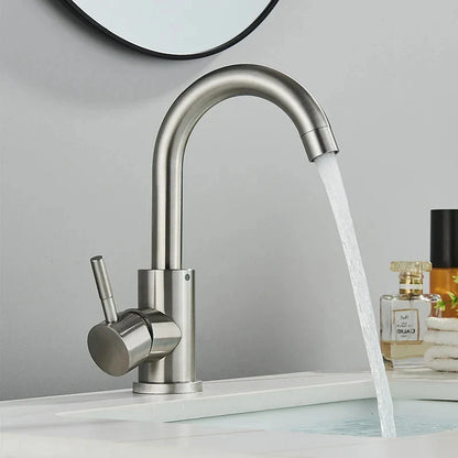 DecorBites™ 304 Stainless Steel Rotating Bathroom Sink Faucet