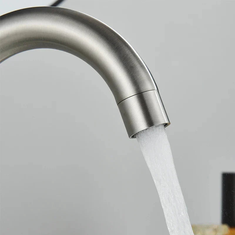 DecorBites™ 304 Stainless Steel Rotating Bathroom Sink Faucet