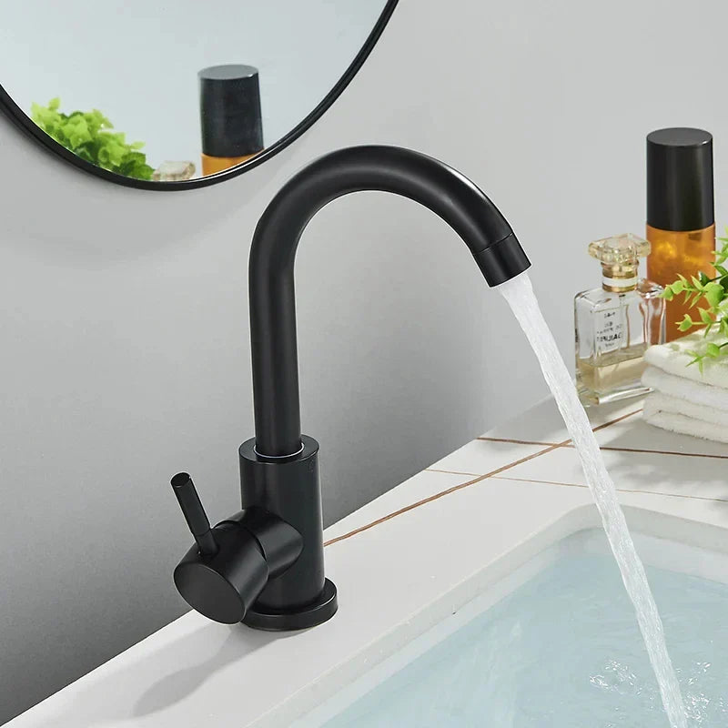 DecorBites™ 304 Stainless Steel Rotating Bathroom Sink Faucet