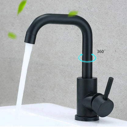DecorBites™ 304 Stainless Steel Rotating Bathroom Sink Faucet