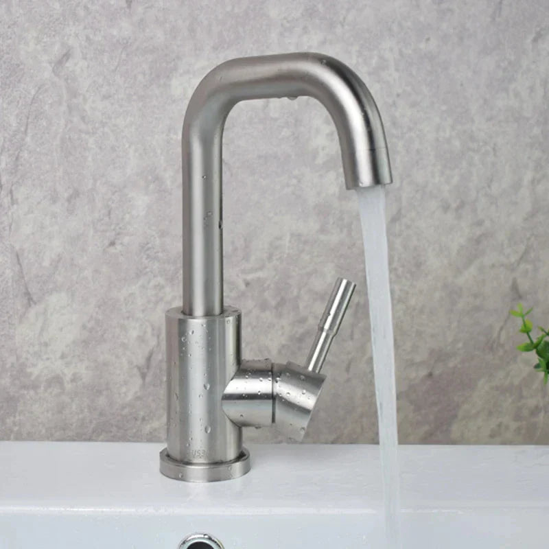 DecorBites™ 304 Stainless Steel Rotating Bathroom Sink Faucet