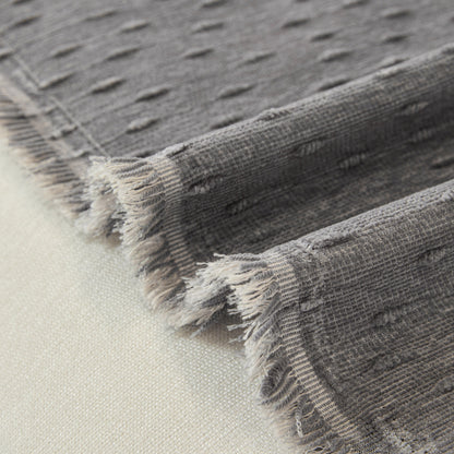 Textured Throw Blanket with 3D Dobby Weave, Minimalist Furniture Protector for Couch