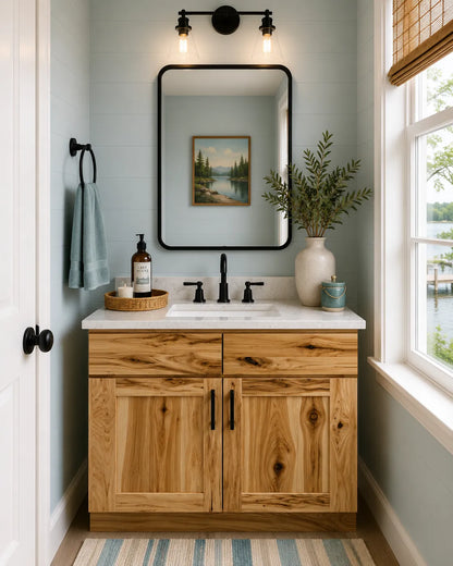 30 Inch Hickory Shaker Single Sink Bathroom Vanity