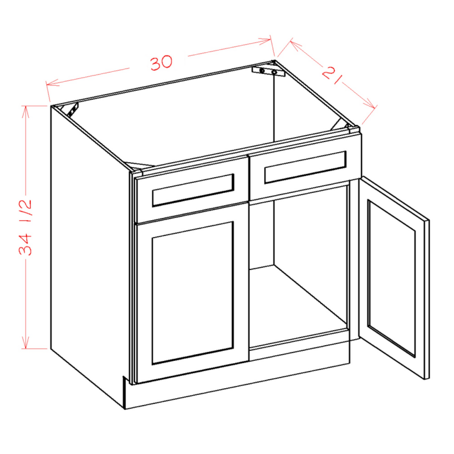 30 Inch Toffee Shaker Single Sink Bathroom Vanity
