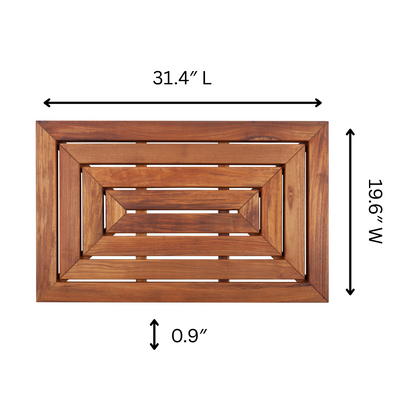 Aromi Oiled Teak Shower and Bath Mat 31.4″ x 19.6″