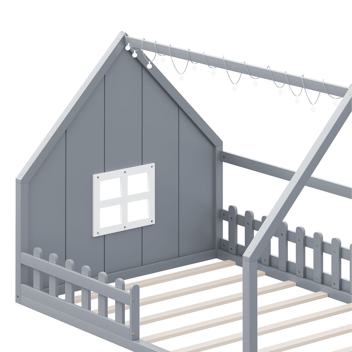 House Bed With Window And Fence