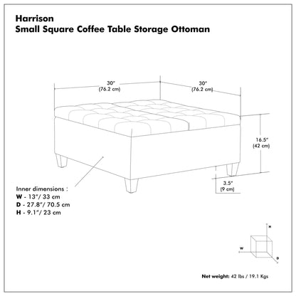 Harrison - Large Coffee Table Storage Ottoman