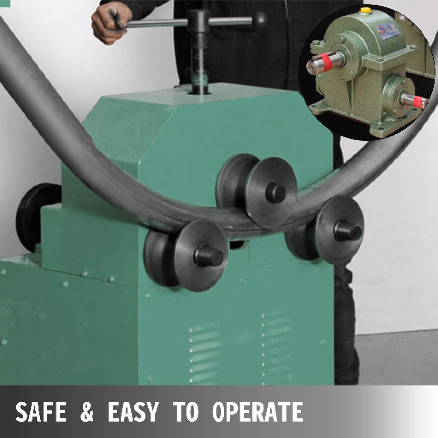 32-Inch Heavy-Duty Electric Industrial Square Pipe Tube Bender Machine With Die Set (SAK21576)