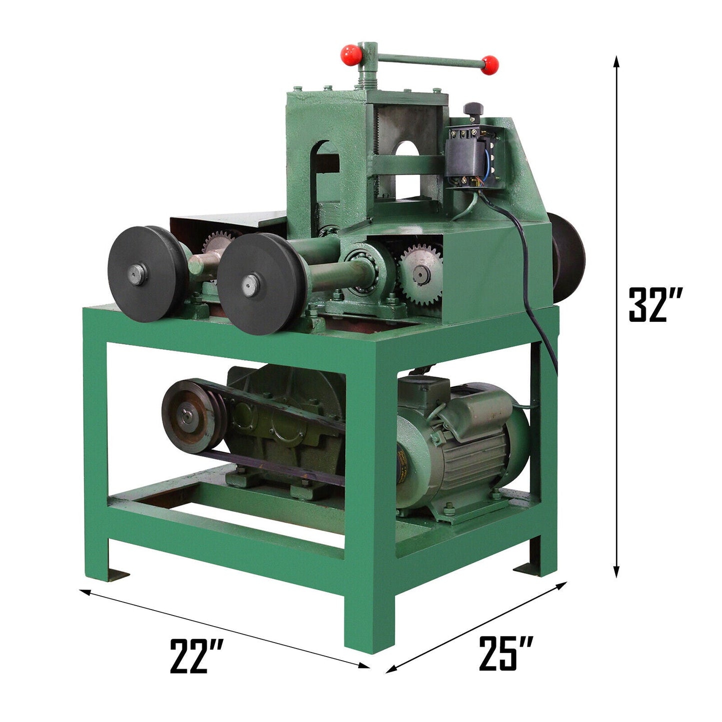 32-Inch Heavy-Duty Electric Industrial Square Pipe Tube Bender Machine W/ Die Set (SAK21576)